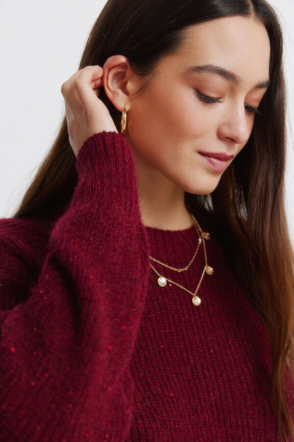 Springfield Pull &agrave; paillettes rouge