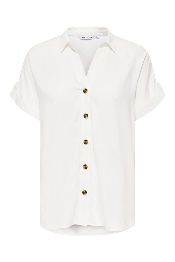 Only Fluid short sleeve shirt white