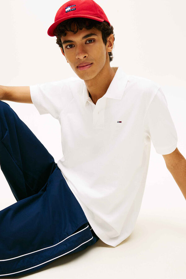 Tommy Jeans Regular fit short sleeve polo shirt beige