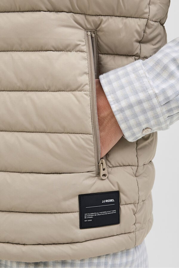 JJ REBEL Chaleco acolchado ligero gris