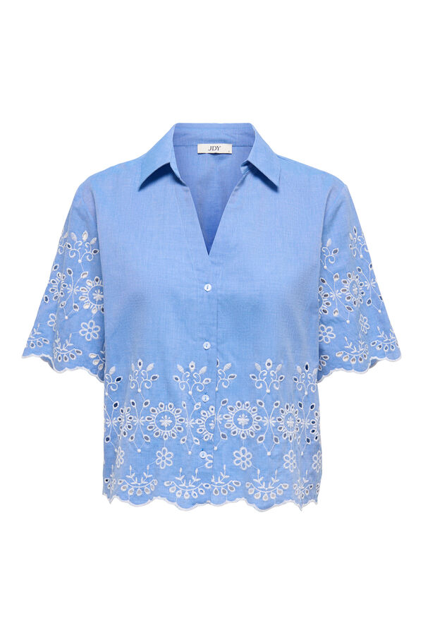 JDY Camisa manga corta azul