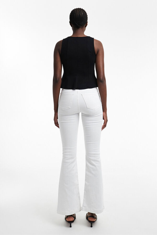 Topshop Jeans flared fit blanco