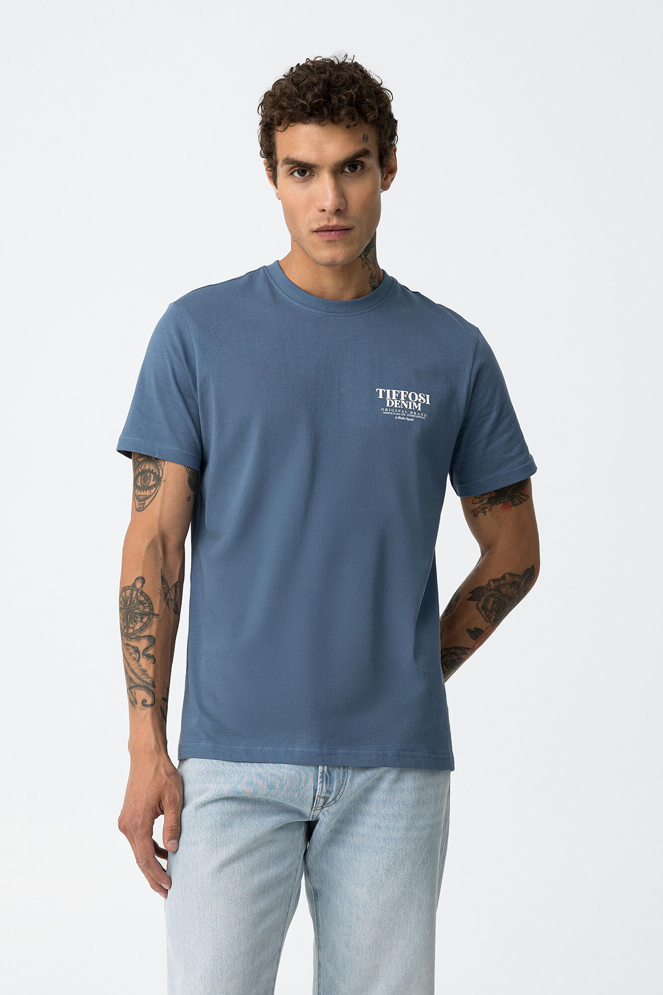 Tiffosi T-shirt com estampado de mensagem