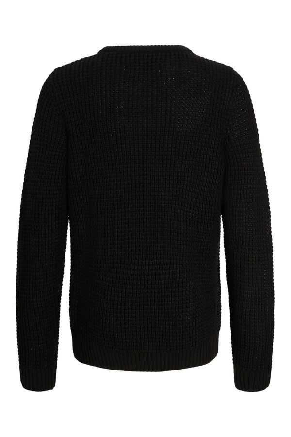 Jack & Jones Junior Su&eacute;ter b&aacute;sico de malha preto