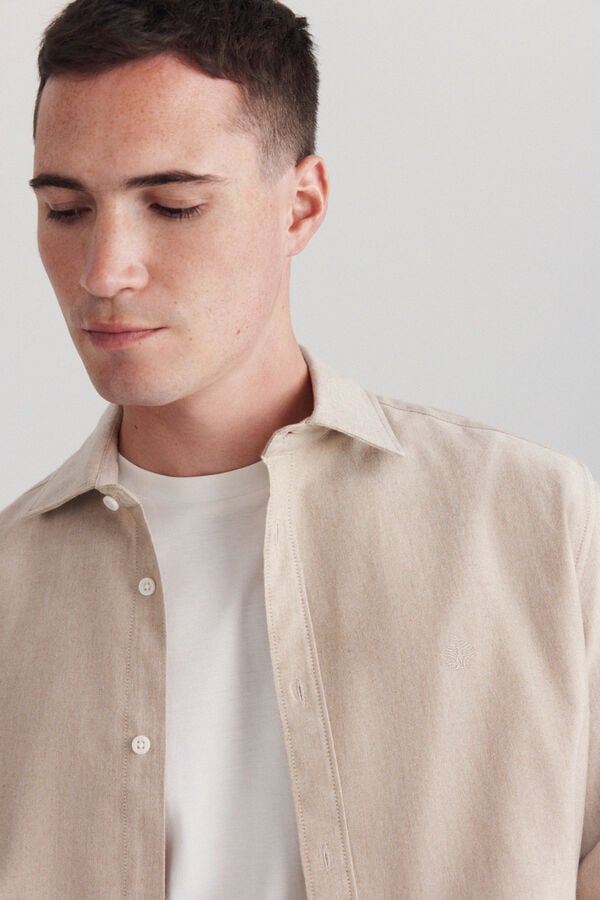 Springfield Chemise oxford en tencel gris