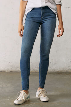 Springfield Sustainable wash body shaping jeans steel blue