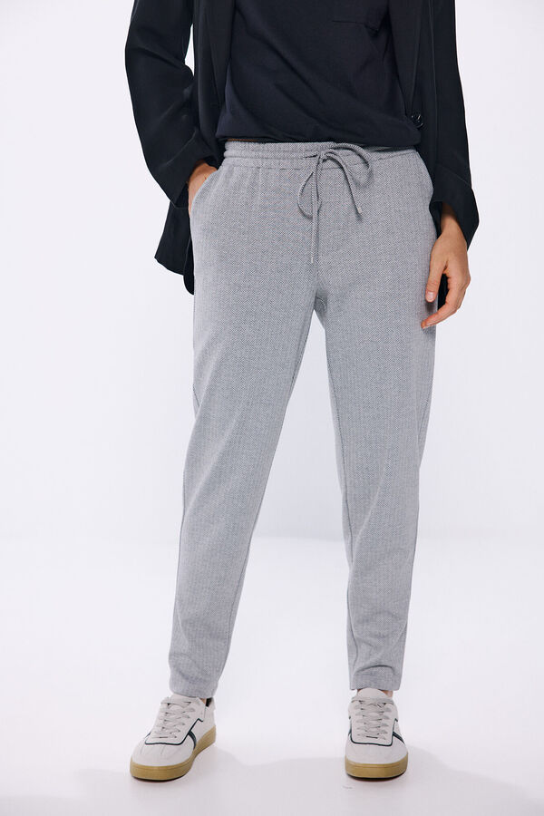 Springfield Pletene jogger pantalone srednjesiva