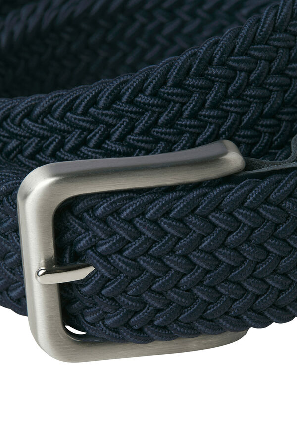 Jack & Jones Cintur&oacute;n trenzado el&aacute;stico azul