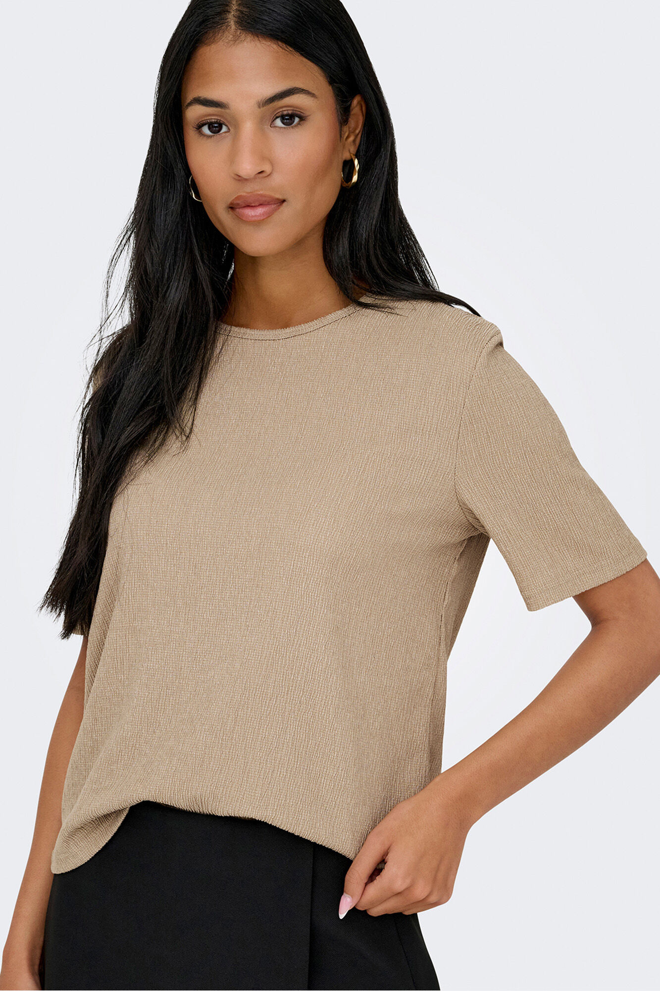 JDY T-shirt de manga curta textura