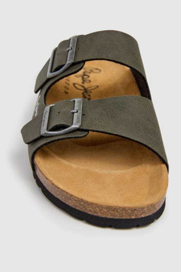 Pepe Jeans Double buckle anatomical sandals printed