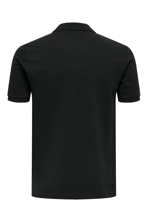 Springfield Basic-Poloshirt Baumwolle schwarz