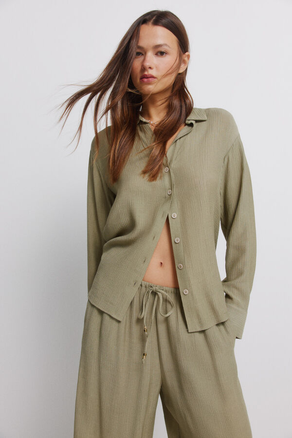 Springfield Wide long trousers beige