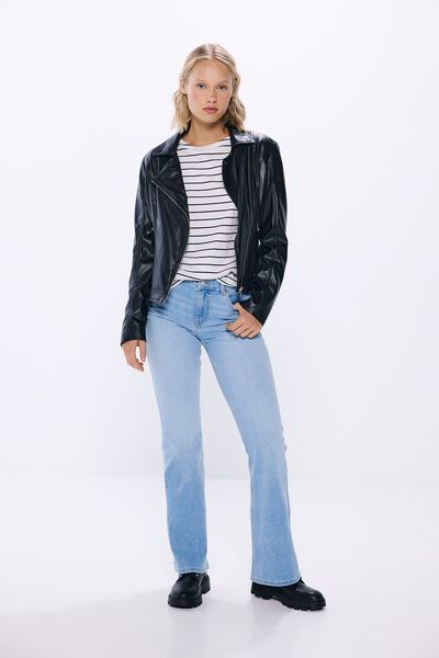 Springfield Jean flare bleu acier