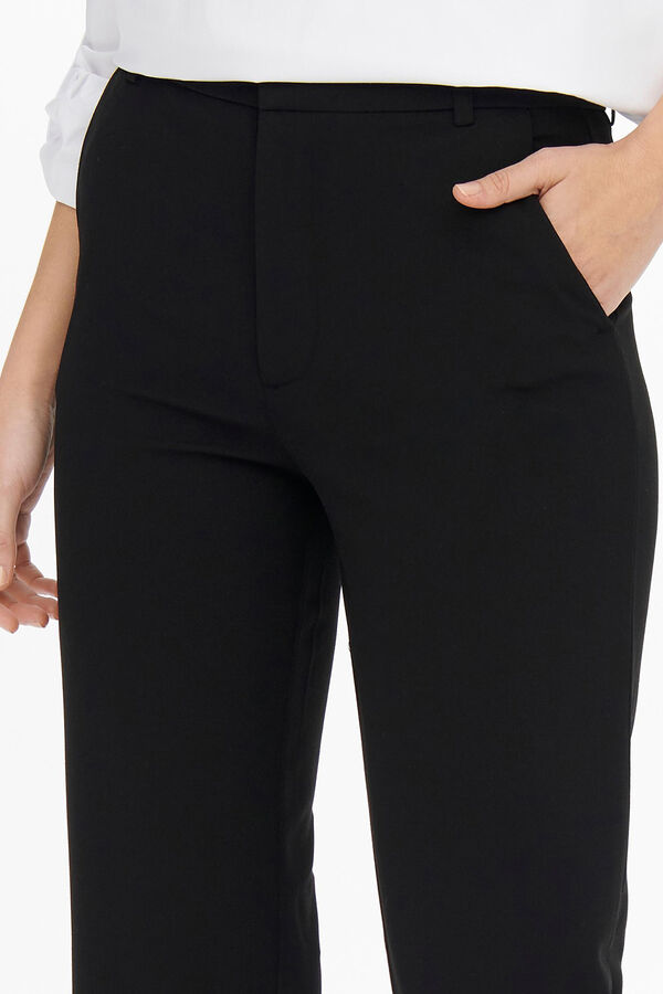 Springfield High waist straight leg trousers black