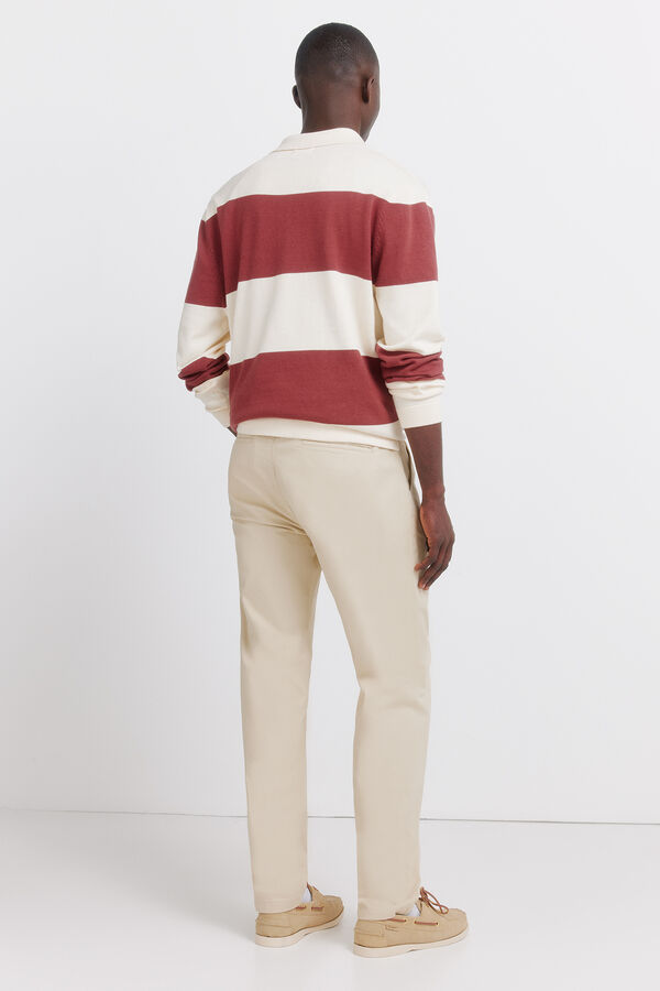 Springfield Comfort structure slim fit chinos brown