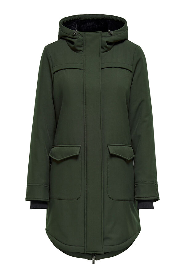 Only Parka com capuz verde