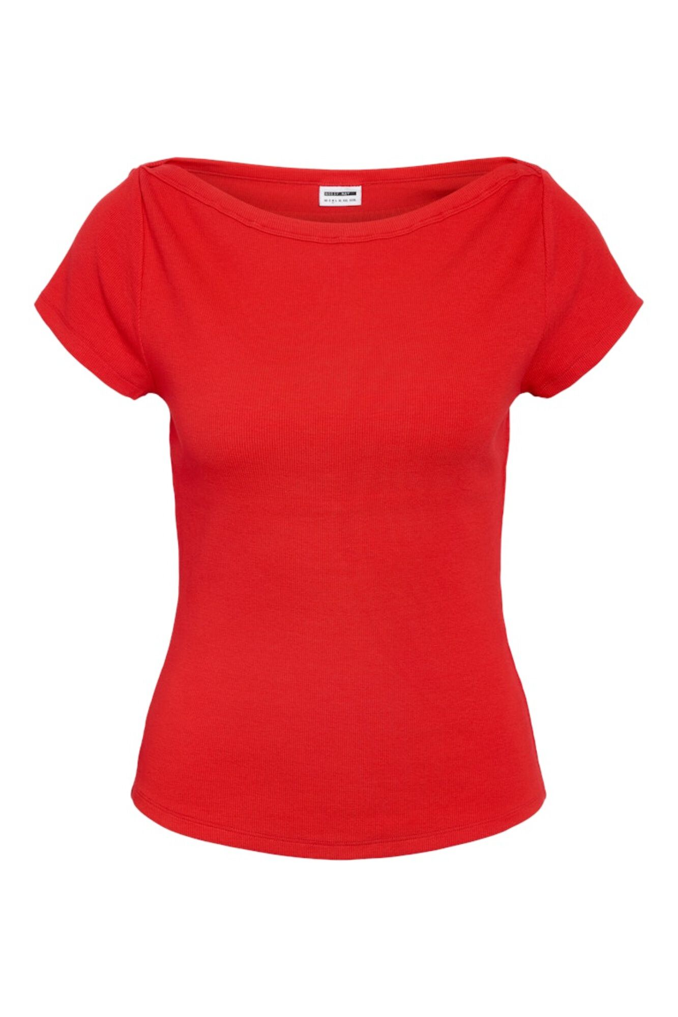 Noisy May Kurzarm-Shirt mit U-Boot-Ausschnitt