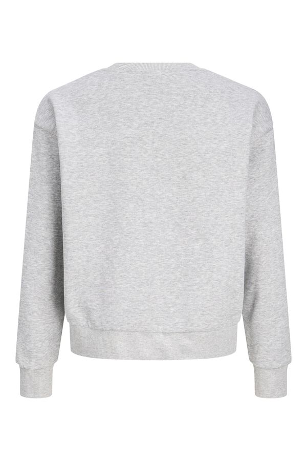 Jack & Jones Girl Print round neck sweatshirt grey