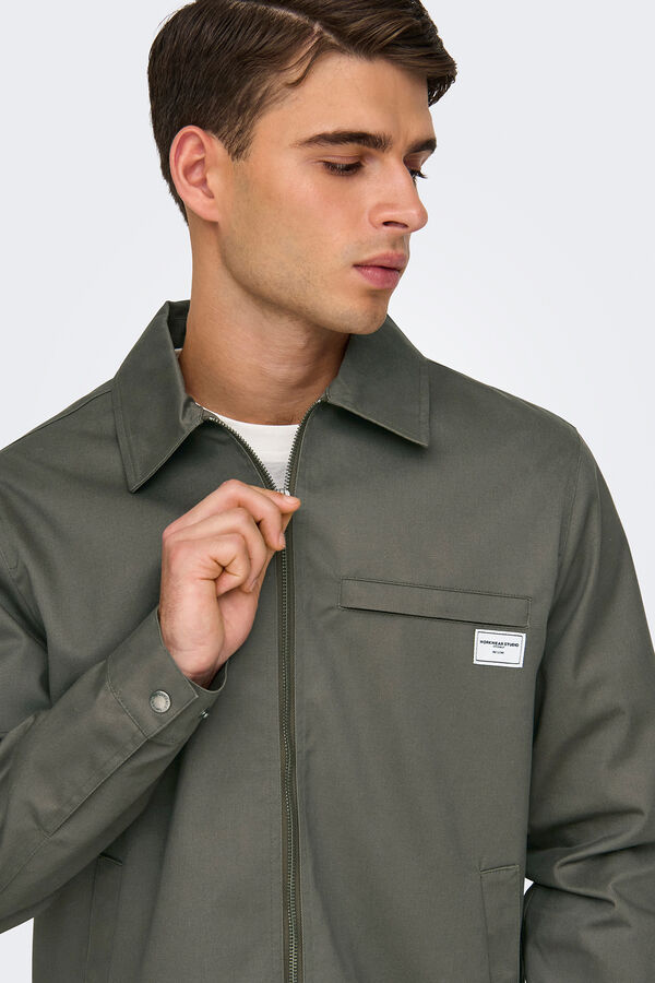 Only & Sons Chaqueta sarga marr&oacute;n