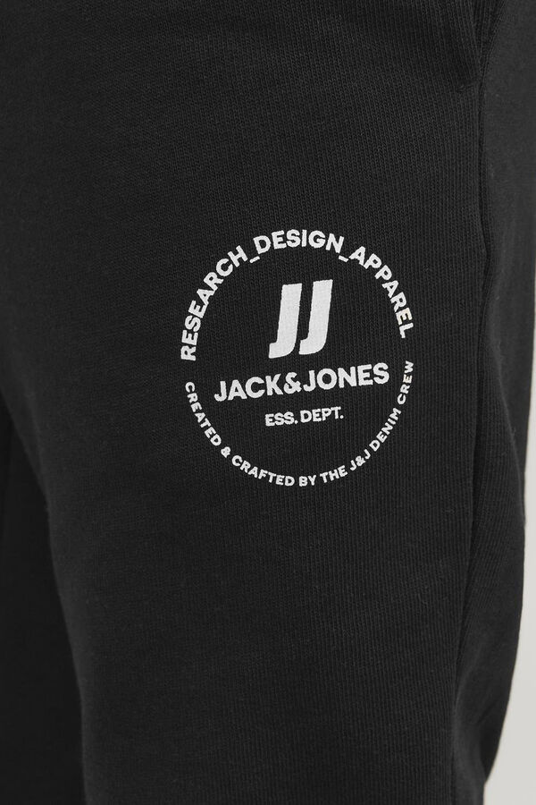 Jack & Jones Junior jogger de algod&oacute;n slim fit negro