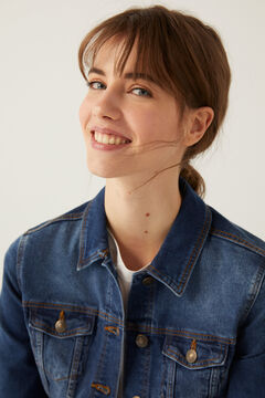 Springfield Jeansjacke Bio-Baumwolle blauer stahl