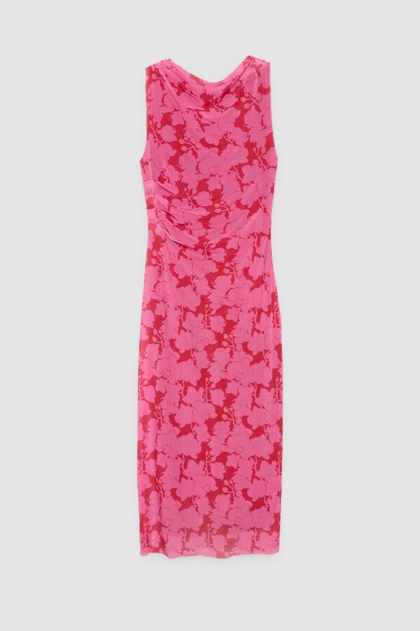 Inside Midi-Kleid aus T&uuml;ll Rosa