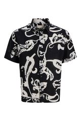 Jack & Jones Camisa relaxed fit estampada negro