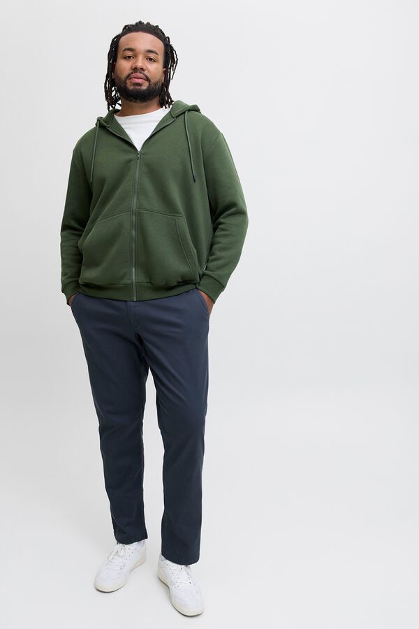 Jack & Jones PLUS Slim fit stretch chinos trousers blue