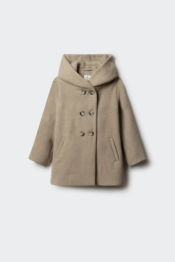 Springfield Kids Abrigo de paño cruzado niña nude