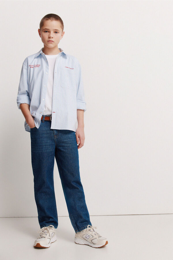 Springfield Kids Camisa popelin rayas ni&ntilde;o azul