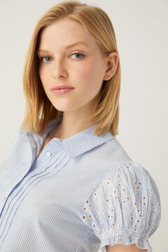 Springfield Swiss embroidery sleeves blouse bluish