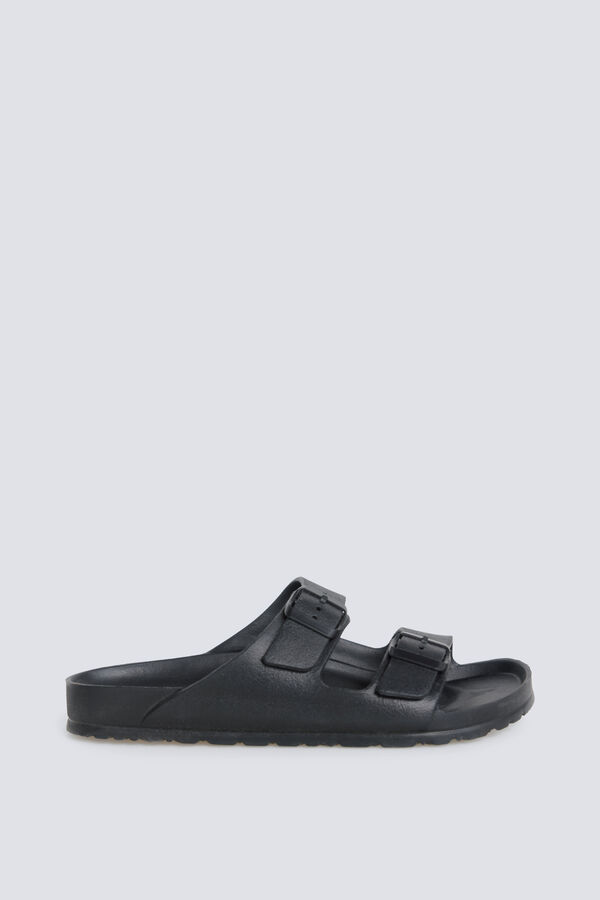 Springfield Rubber buckle sandal black