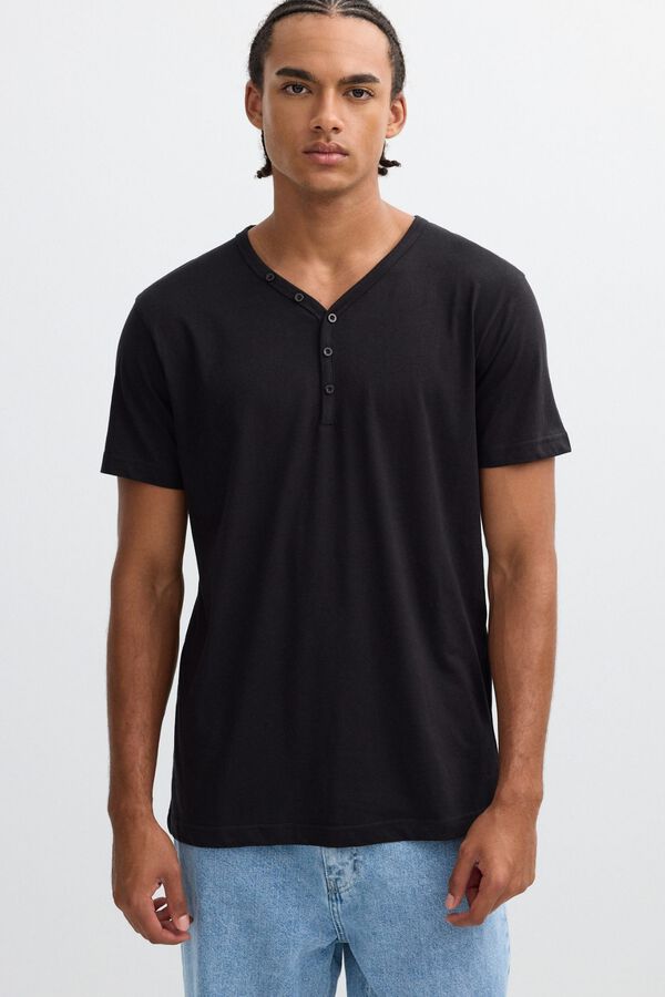 Inside Camiseta con botones negro