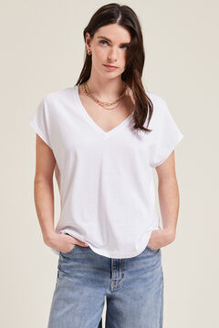 Springfield V-neck T-shirt white