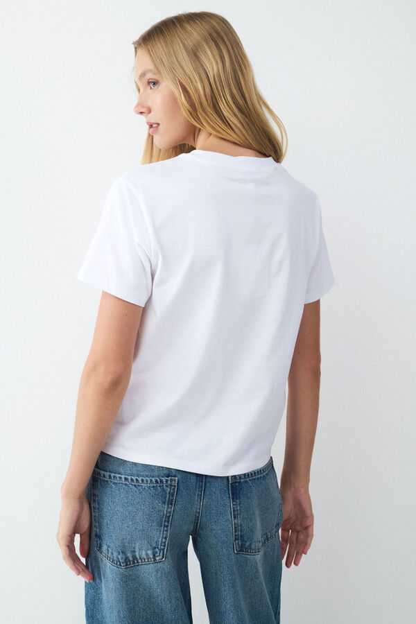 Balmohk Jeans wide leg detalle cord&oacute;n azul