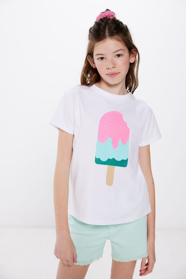 Springfield Majica sladoled za devojčice tamnokaki