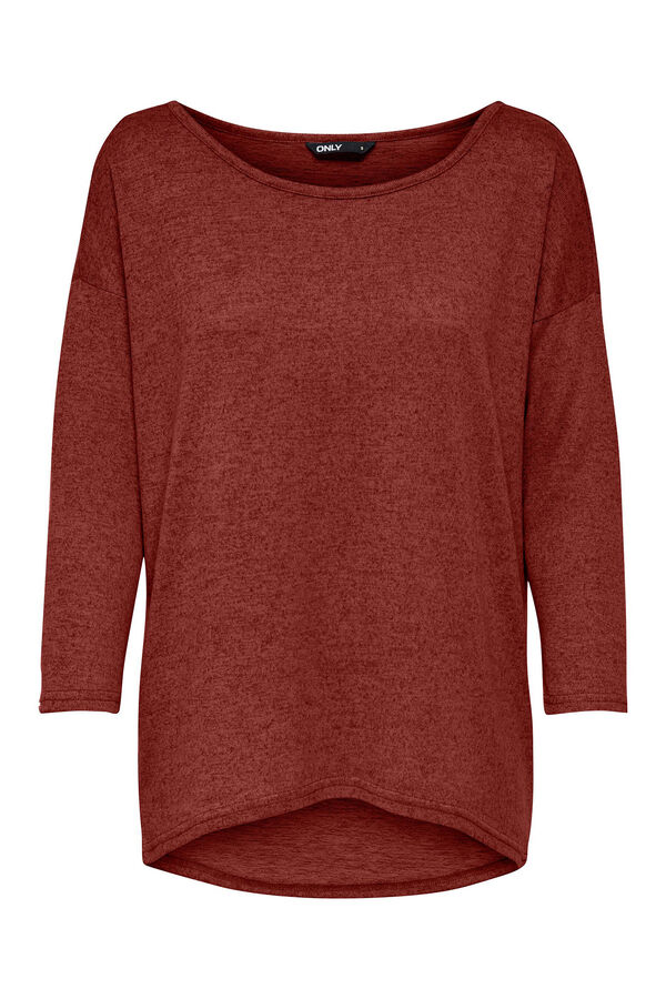 Springfield Long-sleeved round neck jumper brown