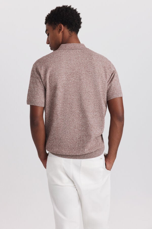Springfield Cardigan with link structure buttons red