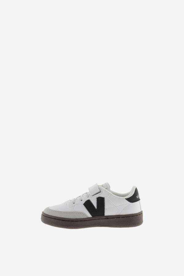 Victoria T&ecirc;nis Victoria Oslo de pele sint&eacute;tico com detalhes contrastantes e cadar&ccedil;os el&aacute;sticos branco