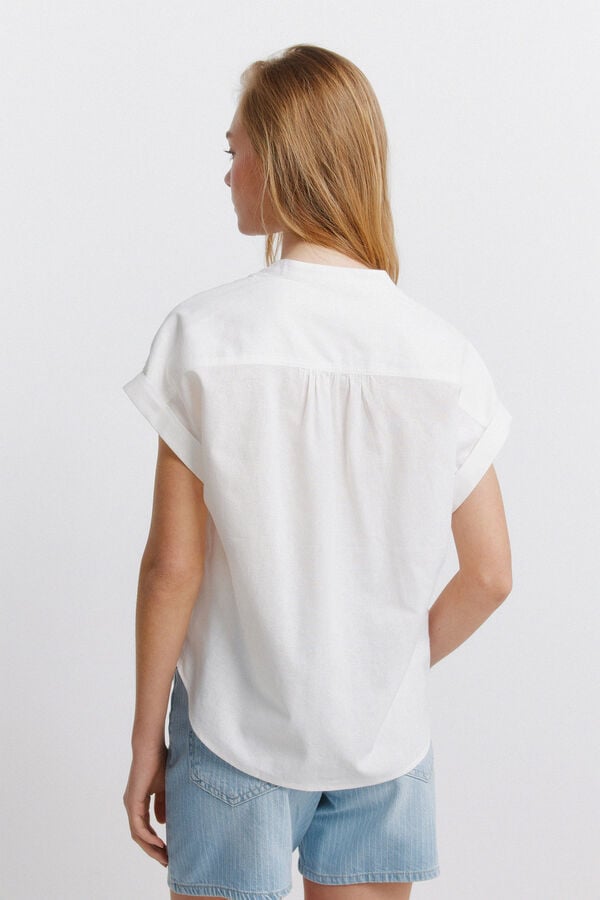 Springfield Linen short sleeve shirt brown