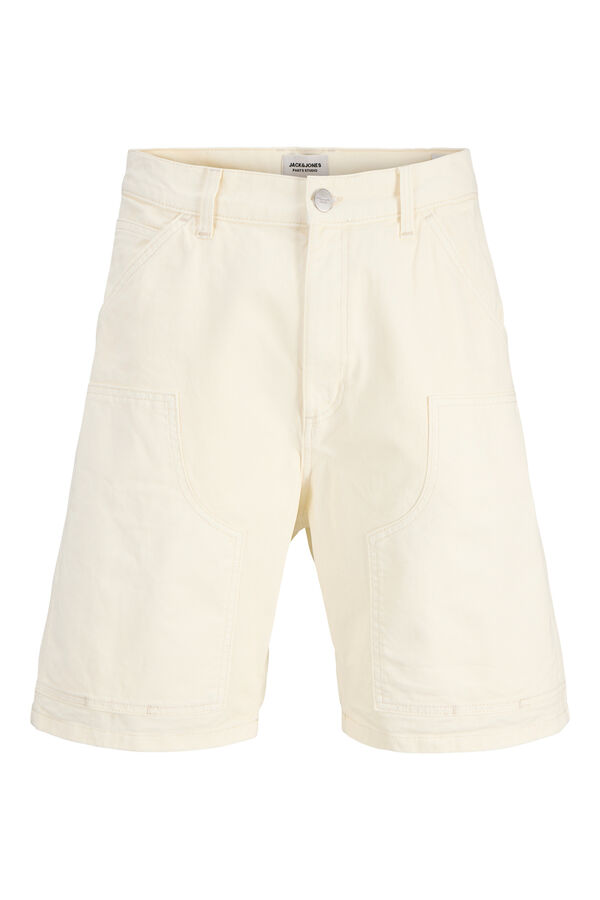 Jack & Jones Bermuda relaxed de algod&oacute;n blanco