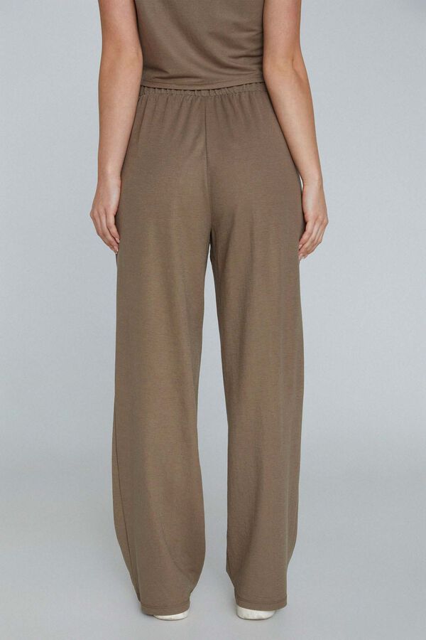 Springfield Wide-fit long trousers brown