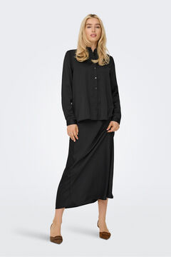Only camisa de cetim preto