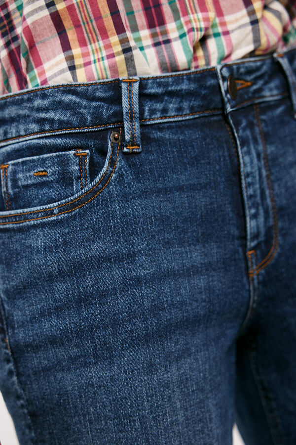 Springfield Slim Cropped Jeans Nachhaltige Waschung blau