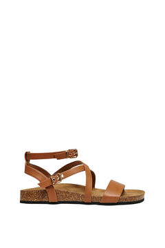 Springfield Flat strappy sandals brun