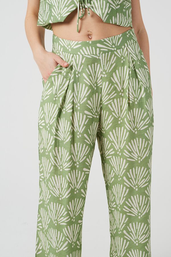 Brave Soul Pantal&oacute;n palazzo estampado estampado