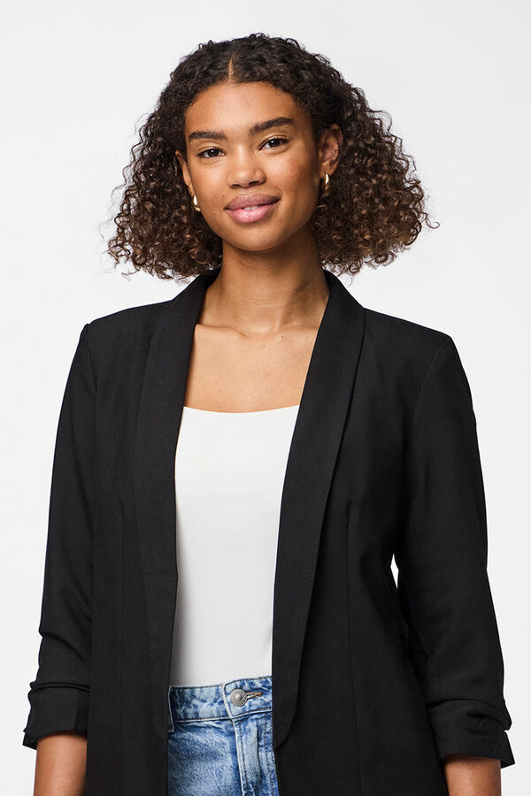 Pieces Blazer con mangas 3/4 negro