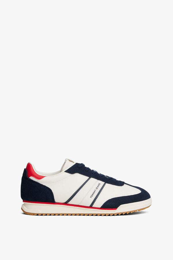 Tommy Jeans Zapatilla retro Tommy Jeans en azul, blanco y rojo azul