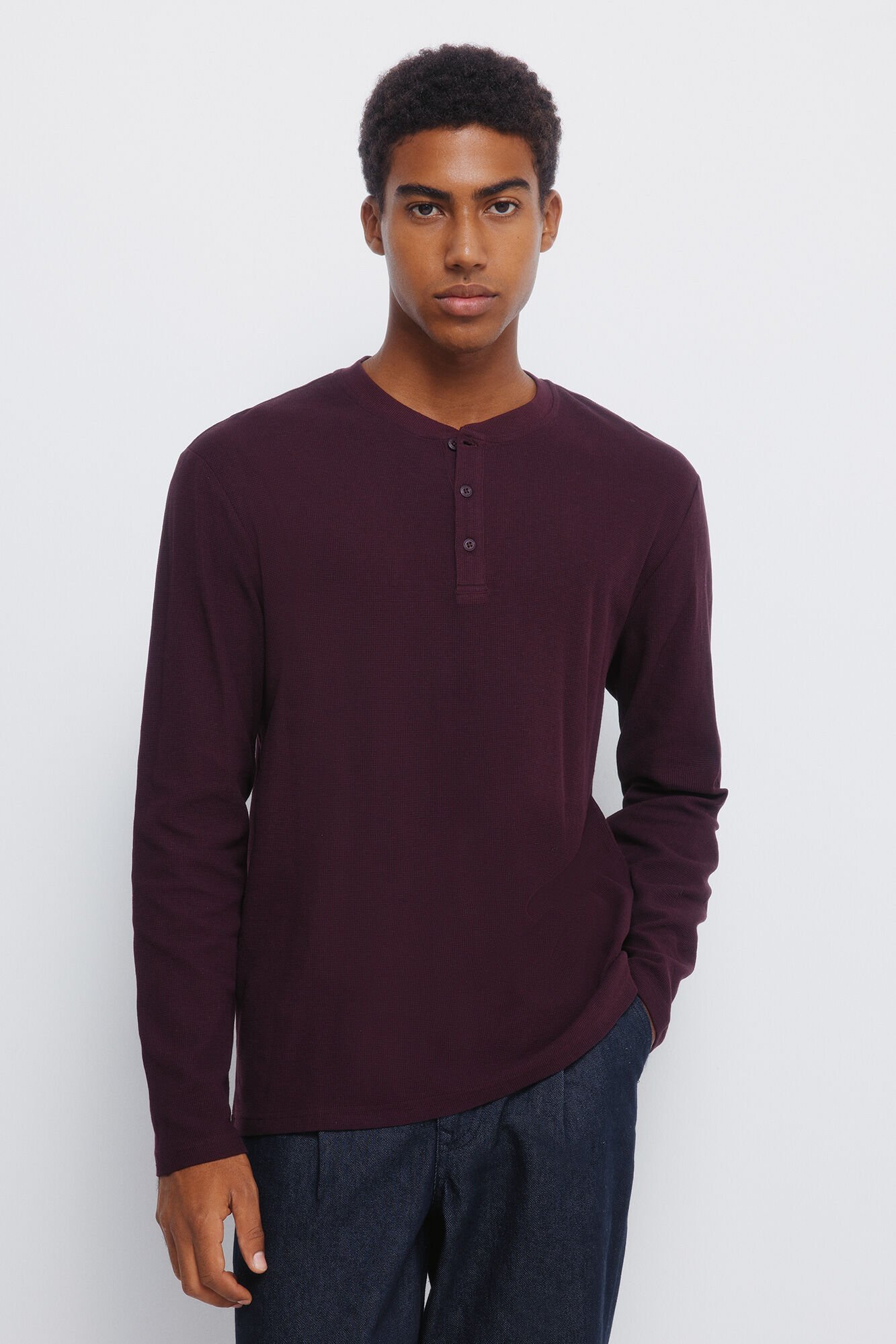 Springfield sleeve Henley T-shirt