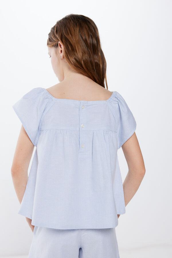 Springfield Bluza sa belim prugicama za devojčice indigo-plava